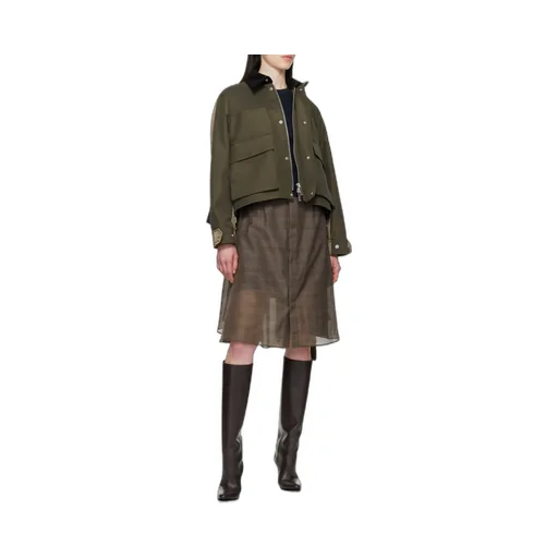 Concealed Fastened Cropped Jacket