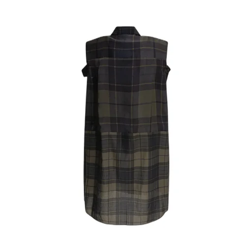 Classic Collar Checked Mini Dress