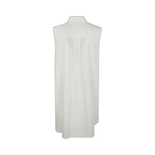 Ruffle-Detailed Sleeveless Shirt Dress