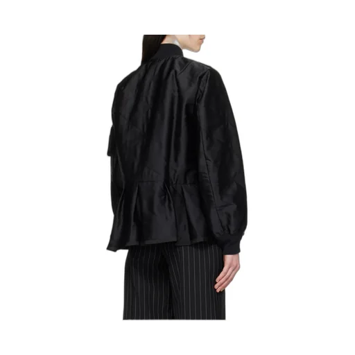 Zipped Twill Bomber Jacket