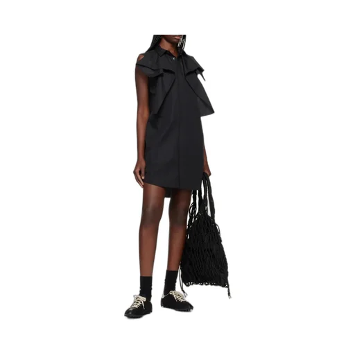 Ruffle-Detail Shirt Dress