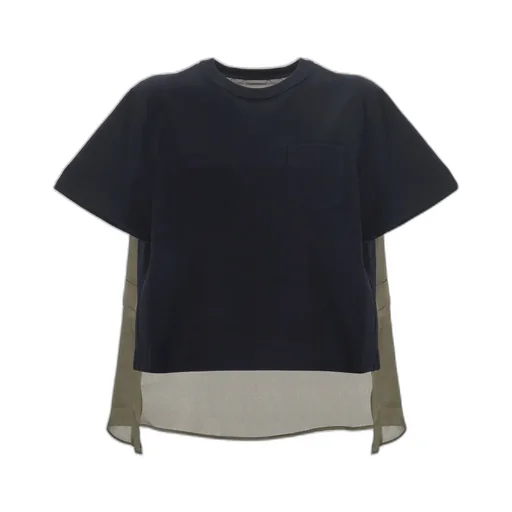 Semi-Sheer Panelled T-Shirt
