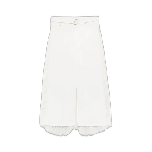 Pleated Panelled Midi Skirt