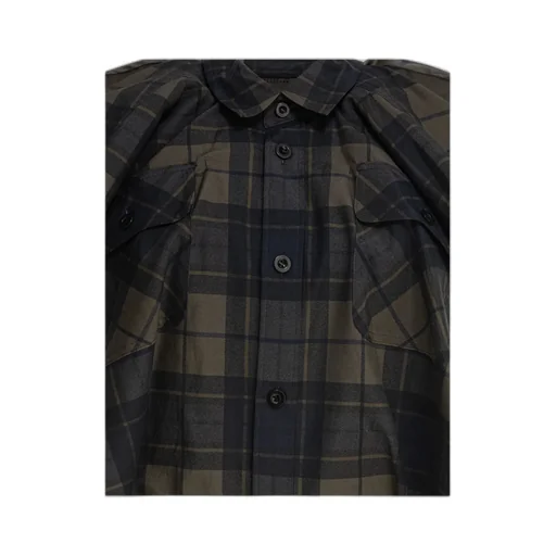 Classic Collar Checked Mini Dress