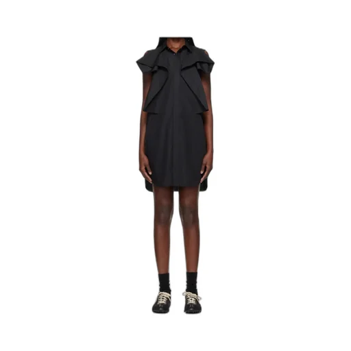 Ruffle-Detail Shirt Dress