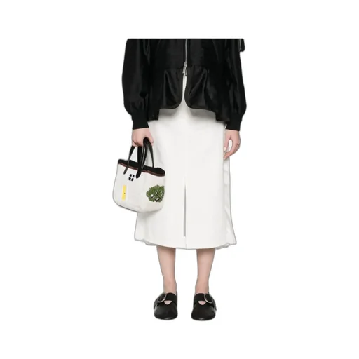Pleated Panelled Midi Skirt