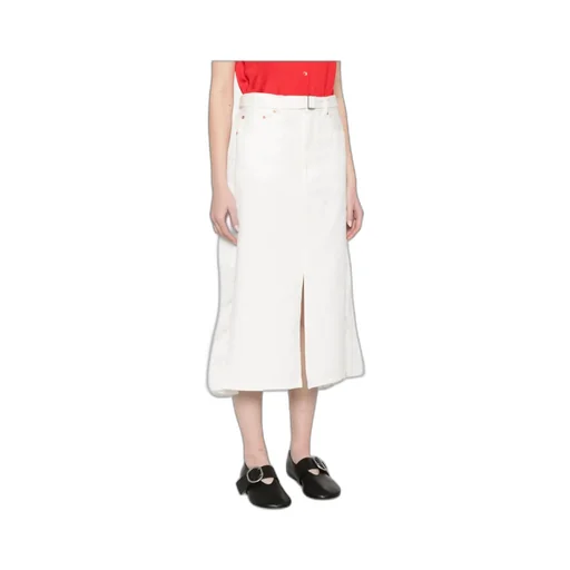 Pleated Panelled Midi Skirt