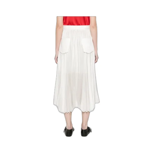 Pleated Panelled Midi Skirt