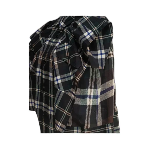 Classic Collar Checked Mini Dress
