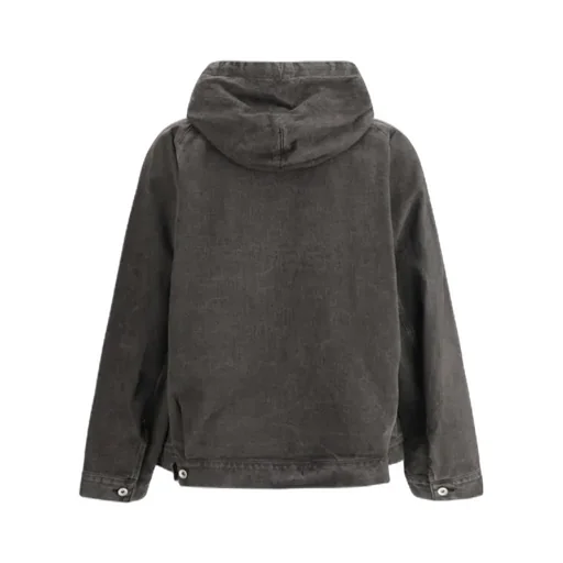 Zipped Denim Hoodie