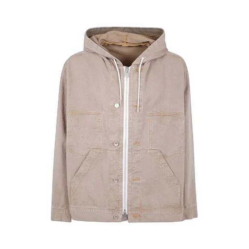 Zipped Denim Hoodie