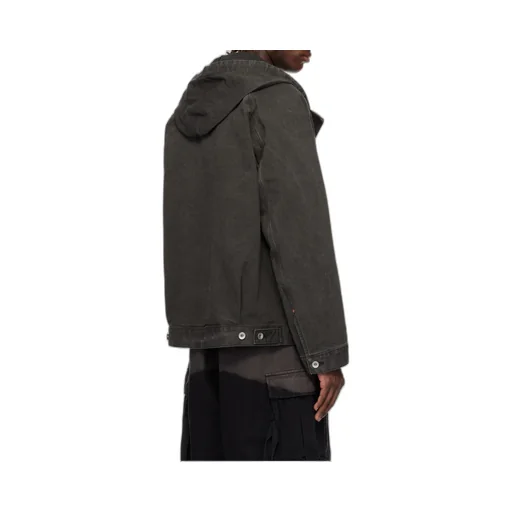Zipped Denim Hoodie