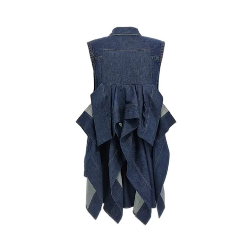 Ruffled Denim Dress