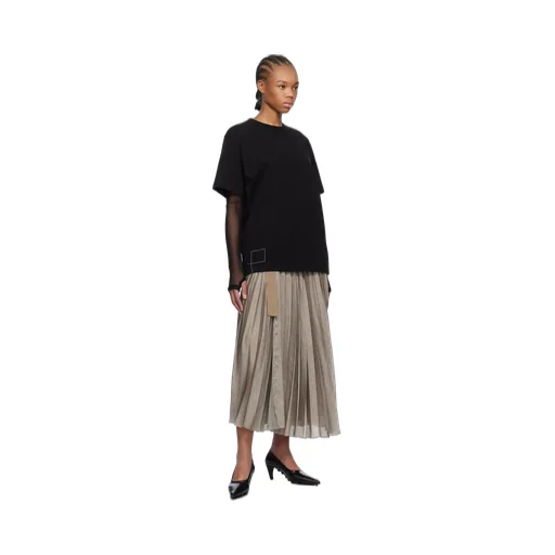 Pleated Midi Skirt
