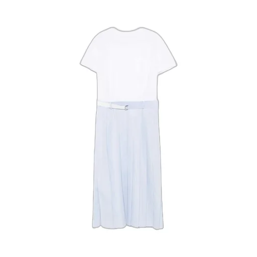 Poplin Jersey Midi Dress