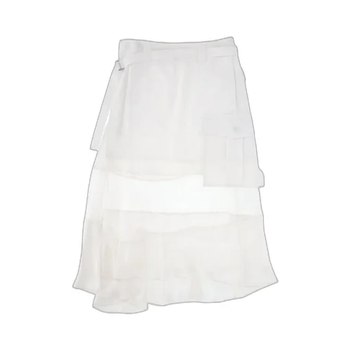 Asymmetric Hem Midi Skirt