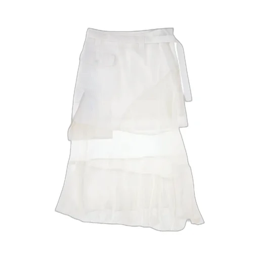 Asymmetric Hem Midi Skirt