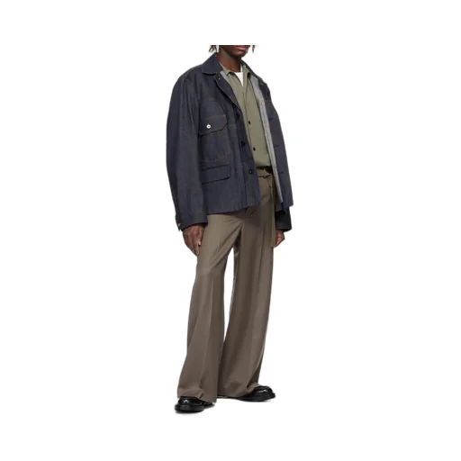 Belt Wool Loop Casual Pants