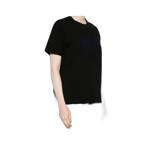 Flocked-Slogan T-Shirt