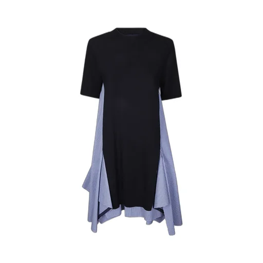 Poplin Stripe-Detail Dress