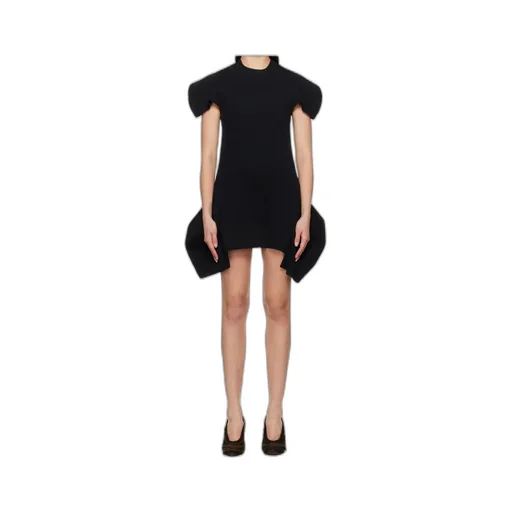 Asymmetric-Hem Mini Dress