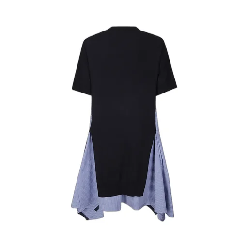 Poplin Stripe-Detail Dress