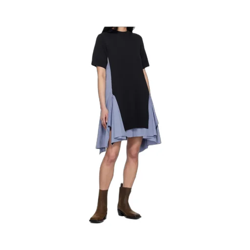 Poplin Stripe-Detail Dress