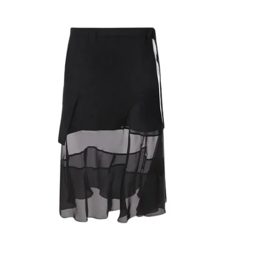 Asymmetric Midi Skirt