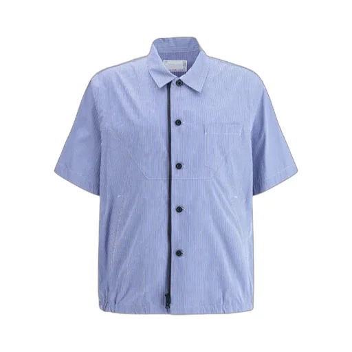 Striped Short-Sleeved Poplin Shirt