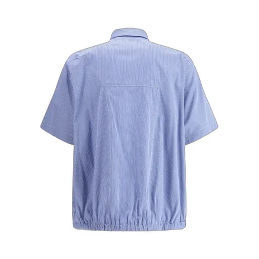 Striped Short-Sleeved Poplin Shirt