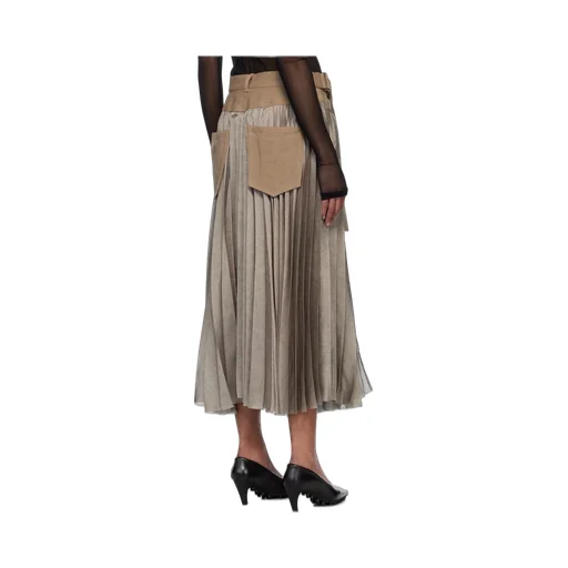 Pleated Midi Skirt
