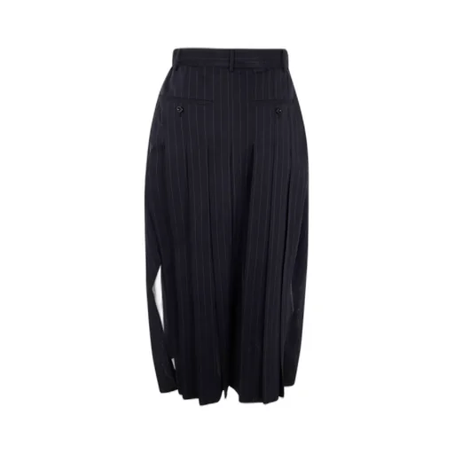 Pinstriped Midi Skirt