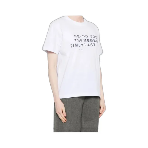Flocked-Slogan T-Shirt