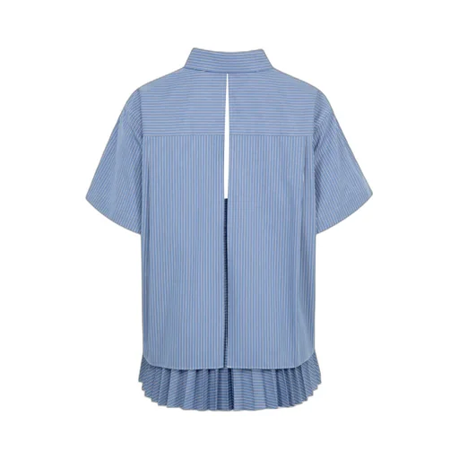 Striped Pleated Detail Shirt