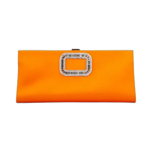 Buckle Embellished Clutch Bag