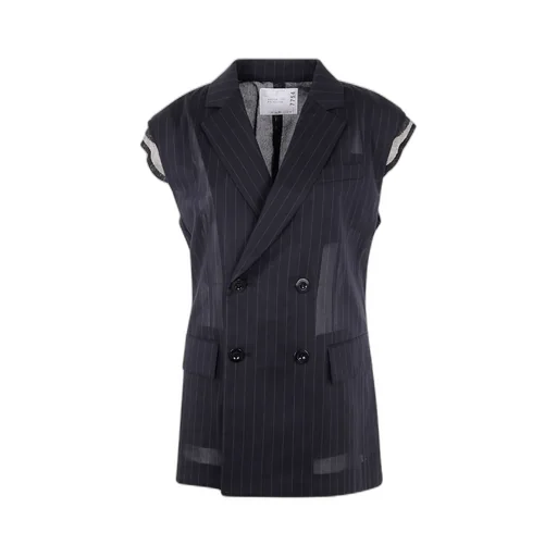 Storm Flap Pinstriped Waistcoat
