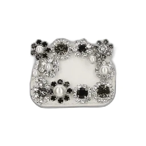 Flower Strass Envelope Clutch Bag
