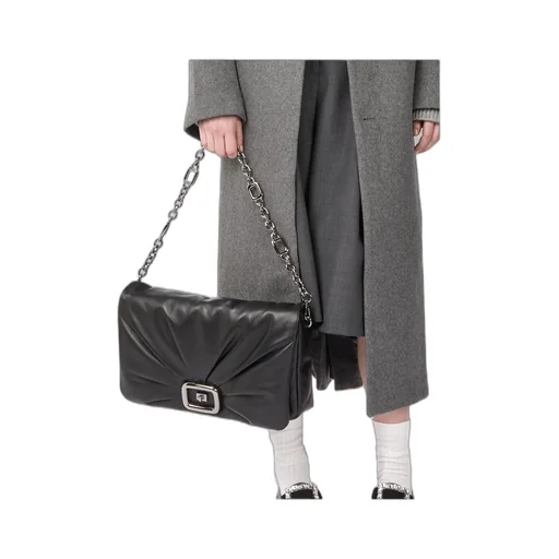 Viv Choc Chain-Linked Large Shoulder Bag