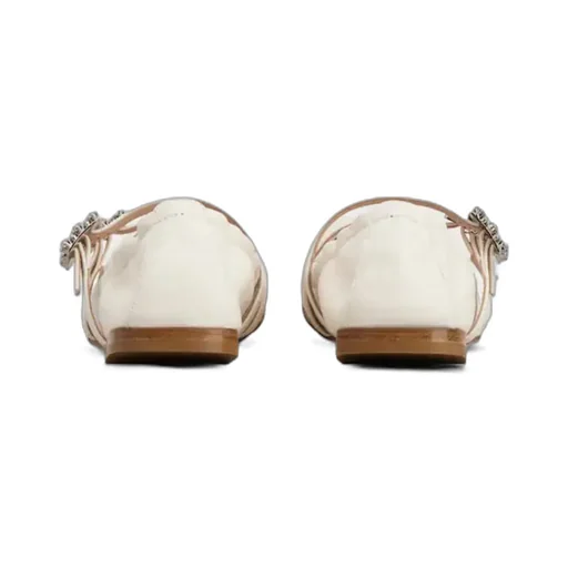 Strap Buckle Embellished Ballet Flats