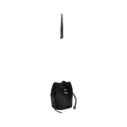 Buckle Embellished Drawstring Bucket Bag