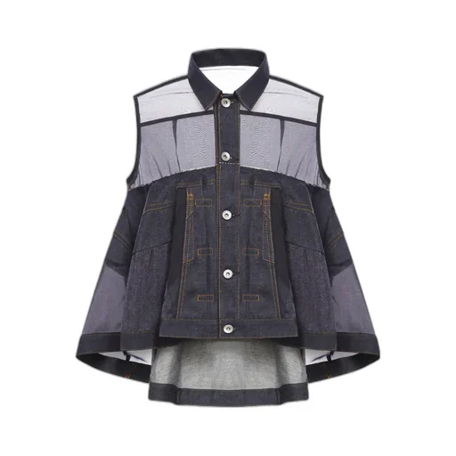 Semi-Sheer Panelled Vest