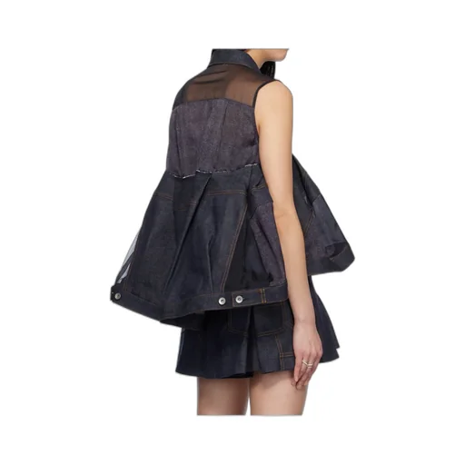 Semi-Sheer Panelled Vest
