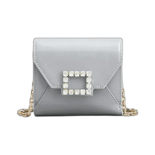 Gem-Embellished Chain Wallet