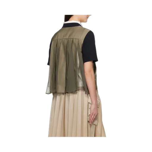 Spliced Round-Neck Sweater