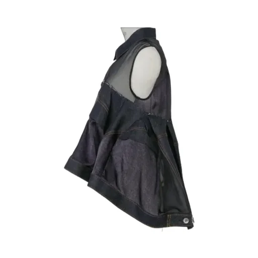Semi-Sheer Panelled Vest