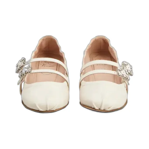 Strap Buckle Embellished Ballet Flats