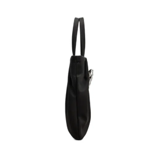 Drape Pocket Bouquet Buckle Embellished Micro Tote Bag