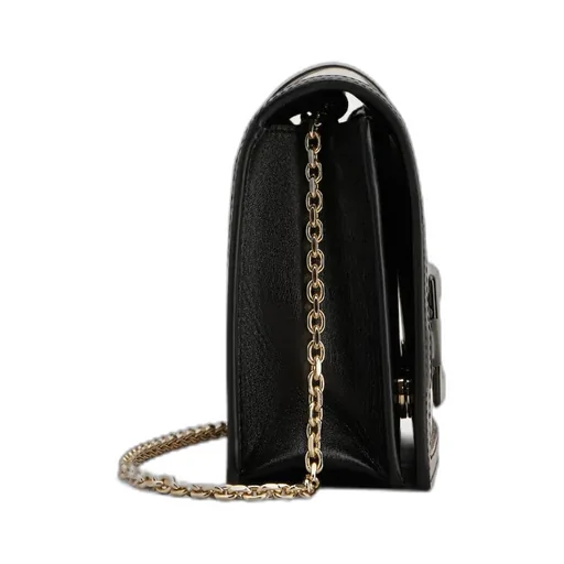 Belle Vivier Voyage Lacquered Buckle Clutch Bag
