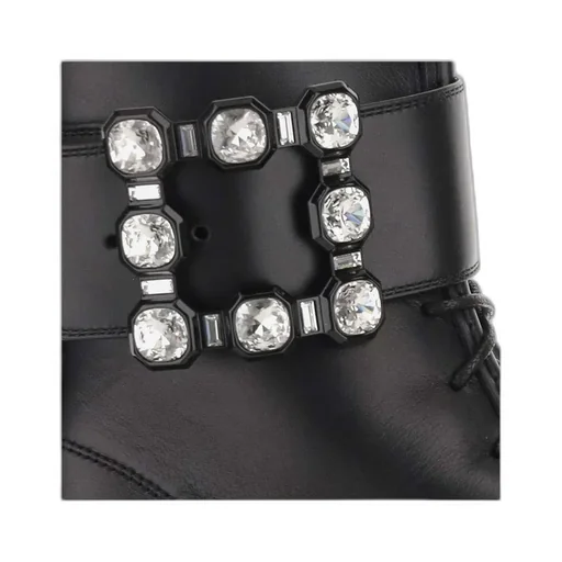 Embellished Lace-Up Boots