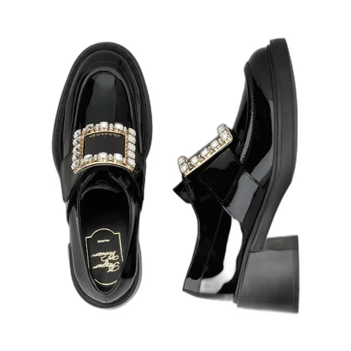Viv' Rangers Rhinestone Buckle Loafers